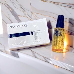 Shu Uemura Essence Absolue Hair Oil + Izumi Tonic Mask Sample Set - New